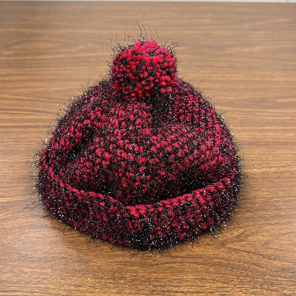 Garnet & Black Pom Pom Stocking Cap - Picture 5 of 5